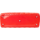 Louis Vuitton Red Patent Leather Lady Dior Handbag