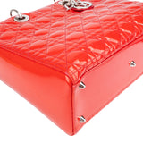 Louis Vuitton Red Patent Leather Lady Dior Handbag