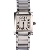 Cartier Silver Tone Tank Française 2384 Women Watch