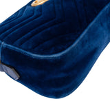 Gucci Blue Satin Marmont GG Crossbody Bag
