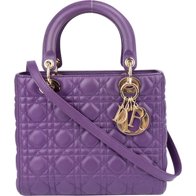 Christian Dior Quilted Leather Lady Dior Handbag