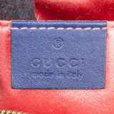 Gucci Blue Satin Marmont GG Crossbody Bag