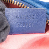 Gucci Blue Satin Marmont GG Crossbody Bag