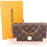 Louis Vuitton Canvas Monogram Flore Wallet On Chain Crossbody Bag