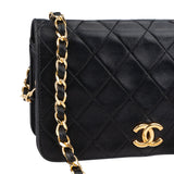 Chanel Quilted Lambskin 24K Gold Single Flap Shoulder Bag