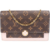 Louis Vuitton Canvas Monogram Flore Wallet On Chain Crossbody Bag