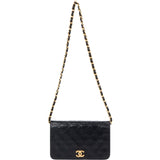 Chanel Quilted Lambskin 24K Gold Single Flap Shoulder Bag