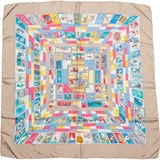 Hermès Classic "CORRESPONDANCE" Silk Carre 90 Scarf Tuch