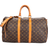 Louis Vuitton Canvas Monogram Keepall Bandouliere 45