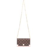 Louis Vuitton Canvas Monogram Flore Wallet On Chain Crossbody Bag