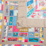 Hermès Classic "CORRESPONDANCE" Silk Carre 90 Scarf Tuch