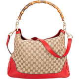Gucci GG Monogram Bamboo Handbag