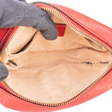 Gucci Red Leather GG Marmont Crossbody Bag