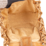 Chanel Brown Suede CC Accordion Crossbody Bag