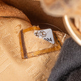 Chanel Brown Suede CC Accordion Crossbody Bag