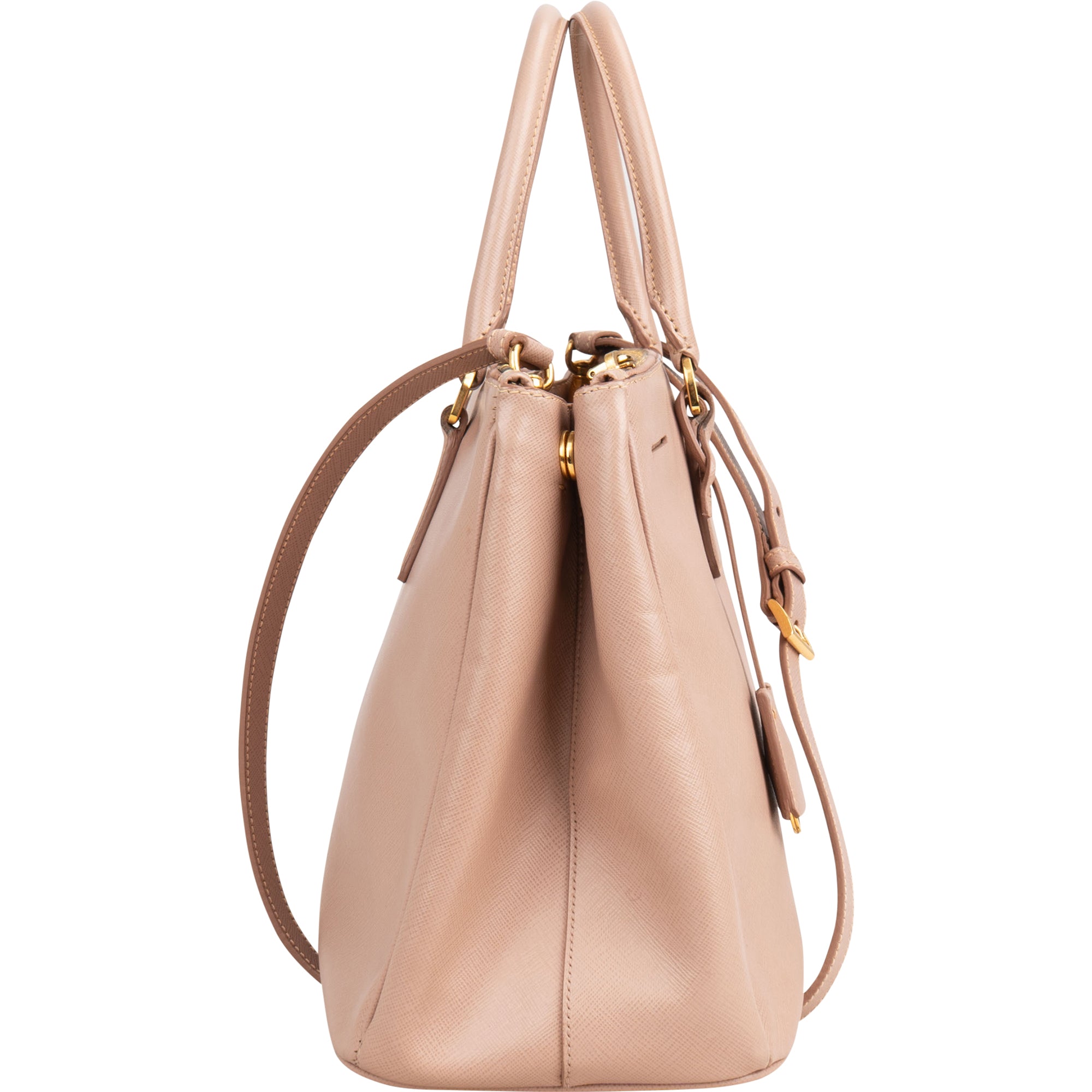 Prada Rose Saffiano Leather Galleria Handbag - vintageandkickz