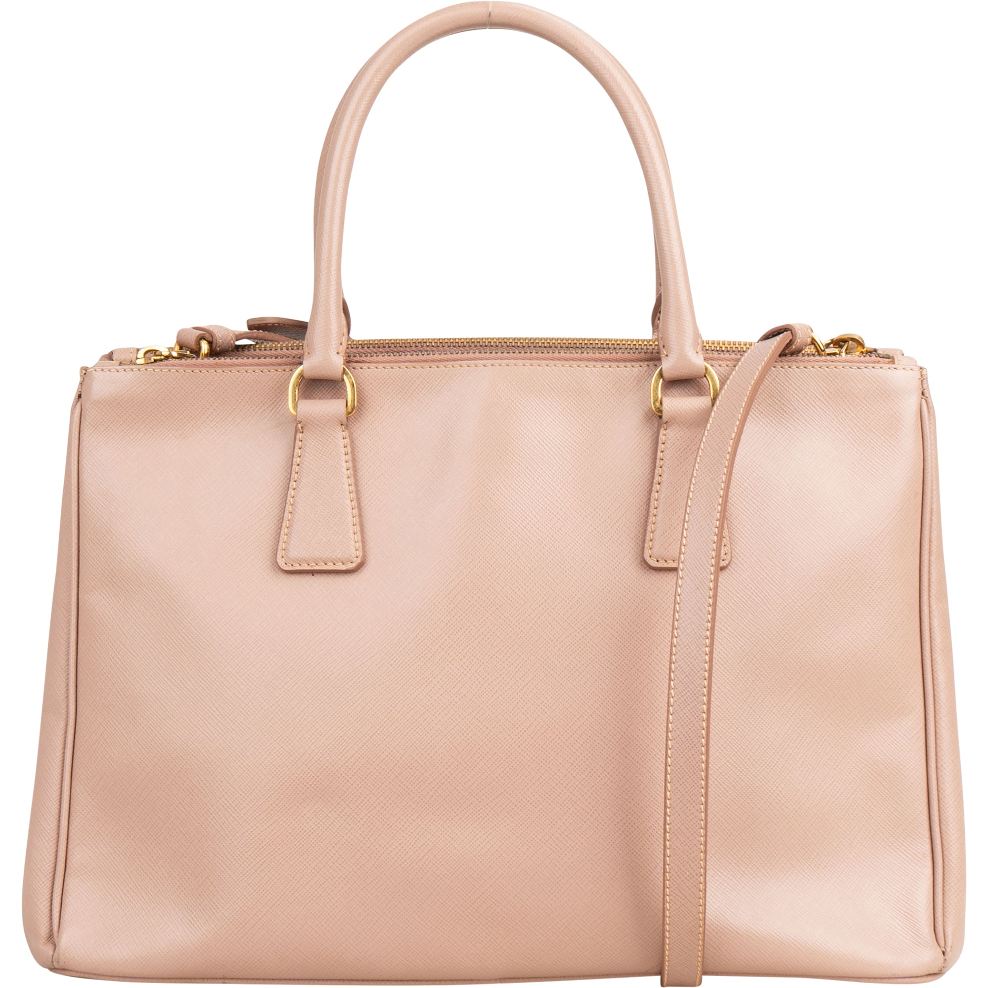 Prada Rose Saffiano Leather Galleria Handbag - vintageandkickz