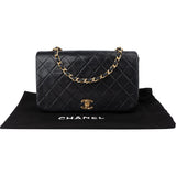 Chanel Quilted Lambskin 24K Gold Single Flap Crossbody Bag