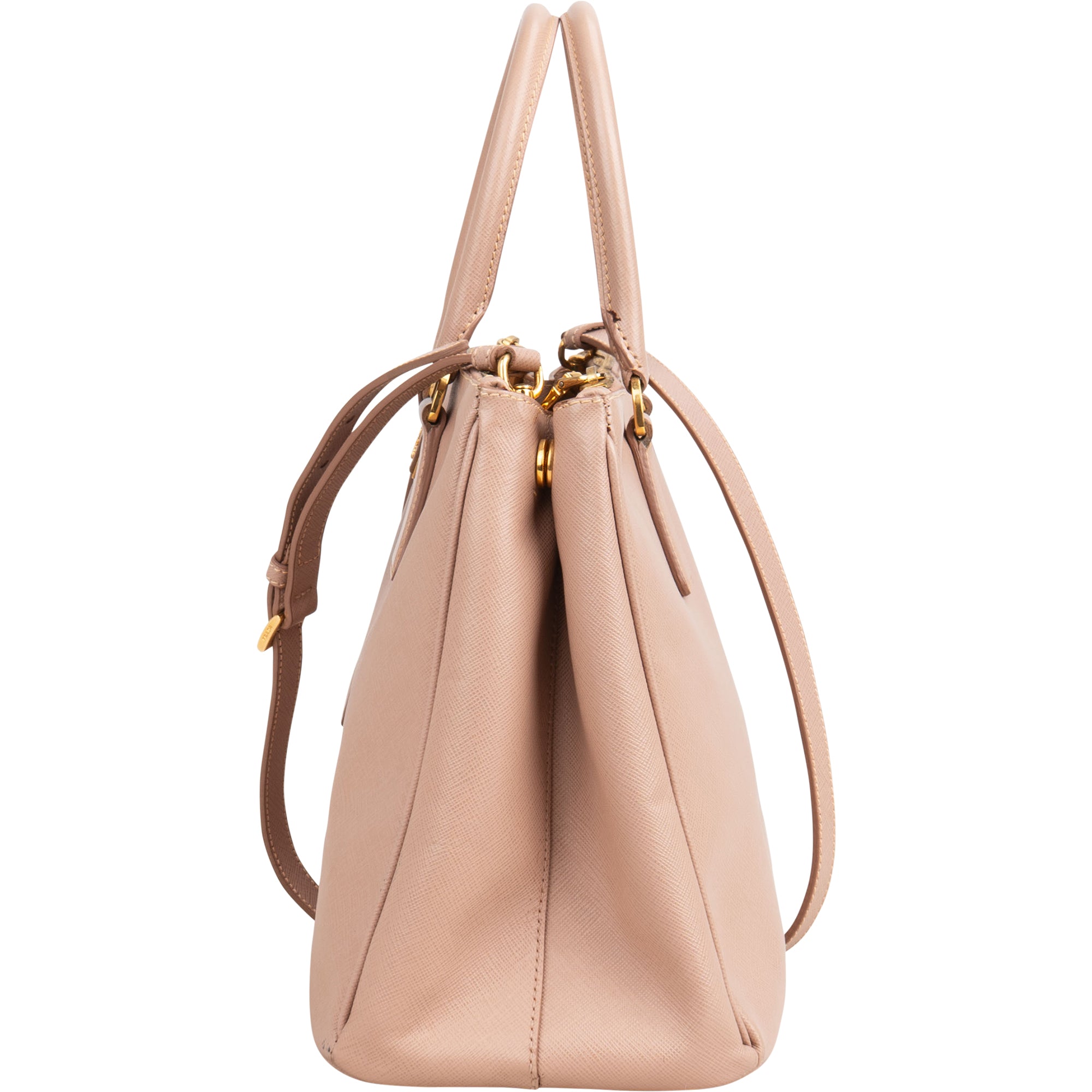 Prada Rose Saffiano Leather Galleria Handbag - vintageandkickz