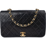 Chanel Quilted Lambskin 24K Gold Single Flap Crossbody Bag