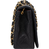Chanel Quilted Lambskin 24K Gold Single Flap Crossbody Bag