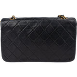 Chanel Quilted Lambskin 24K Gold Single Flap Crossbody Bag