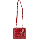 Christian Dior Quilted Patent Leather Lady Dior Handbag