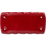 Christian Dior Quilted Patent Leather Lady Dior Handbag