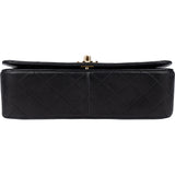 Chanel Quilted Lambskin 24K Gold Single Flap Crossbody Bag