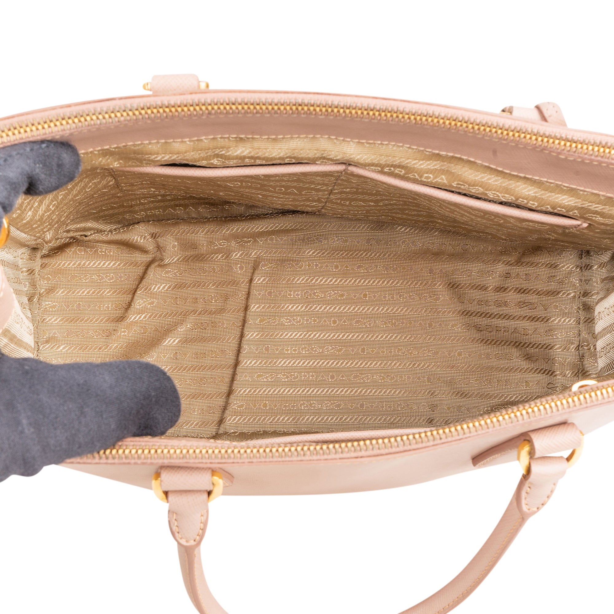 Prada Rose Saffiano Leather Galleria Handbag - vintageandkickz