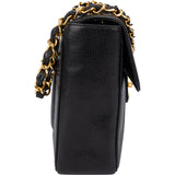 Chanel Quilted Caviar Leather 24K Gold Jumbo Single Flap Crossbody Bag