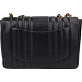 Chanel Quilted Caviar Leather 24K Gold Jumbo Single Flap Crossbody Bag