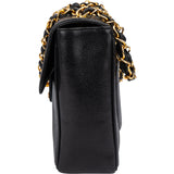Chanel Quilted Caviar Leather 24K Gold Jumbo Single Flap Crossbody Bag