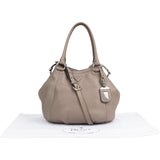 Prada Grey Leather Vitello Handbag