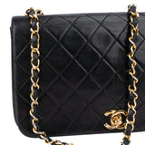 Chanel Quilted Lambskin 24K Gold Single Flap Crossbody Bag