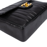 Chanel Quilted Caviar Leather 24K Gold Jumbo Single Flap Crossbody Bag