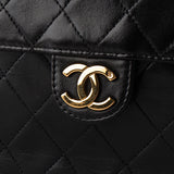 Chanel Quilted Lambskin 24K Gold Single Flap Shoulder Bag