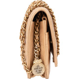 Chanel Golden Quilted Lambskin Coco Wallet On Chain Crossbody Bag