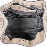 Prada Grey Leather Vitello Handbag