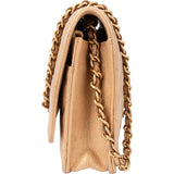 Chanel Golden Quilted Lambskin Coco Wallet On Chain Crossbody Bag