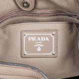 Prada Grey Leather Vitello Handbag