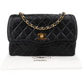 Chanel Quilted Lambskin 24K Gold Single Flap Crossbody Bag
