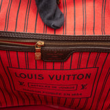 Louis Vuitton Damier Ebene Monogram Neverfull MM Shopper Handbag