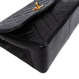 Chanel Quilted Lambskin 24K Gold Single Flap Crossbody Bag