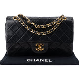 Chanel Quilted Lambskin 24K Gold Small Double Flap Crossbody Bag