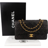 Chanel Quilted Lambskin 24K Gold Medium Double Flap Crossbody Bag