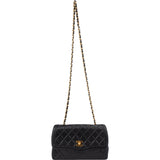 Chanel Quilted Lambskin 24K Gold Single Flap Crossbody Bag