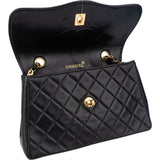 Chanel Quilted Lambskin 24K Gold Single Flap Crossbody Bag