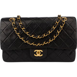 Chanel Quilted Lambskin 24K Gold Medium Double Flap Crossbody Bag