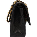 Chanel Quilted Lambskin 24K Gold Medium Double Flap Crossbody Bag